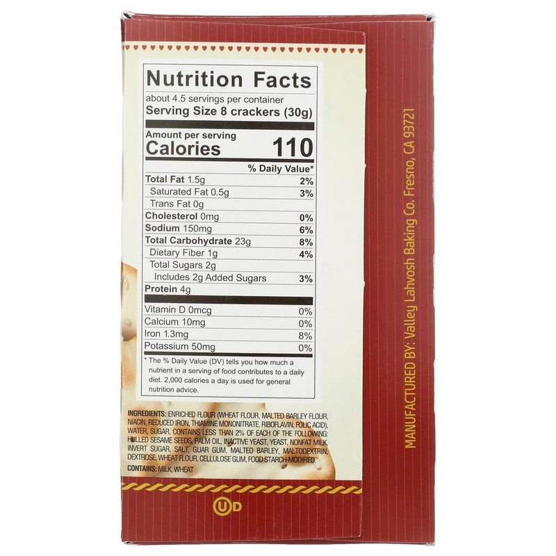 Valley Lahvosh, Cracker Hearts, 4.5 Ounce