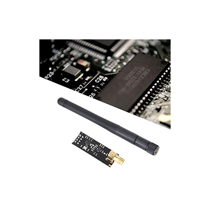 Zerone Módulo Transceptor RF, 2.4G NRF24L01+PA+LNA 1100m Módulo de Comunicación