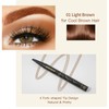 Eyebrow Pencil with 4 Fork Tips, Waterproof, Long-Lasting Eyebrow Pencil,