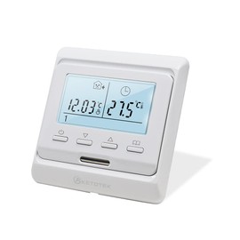 KETOTEK Programmable Thermostat for Water Underfloor Heating 220V 3A, Digital Room Thermostat Underfloor Heating Weekly Programming
