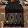 Fecialy Macrame Table Runner Farmhouse Boho Beige Table Runner with