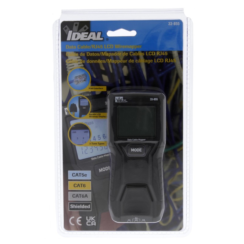 IDEAL Electrical 33-855 Data Cable/RJ45 LCD Wiremapper