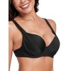 Ocean Blues Women's Black Underwire Bikini Tops Retro Push Up