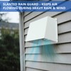 8 Inch Hooded Wall Vent with Screen and Damper, Metal