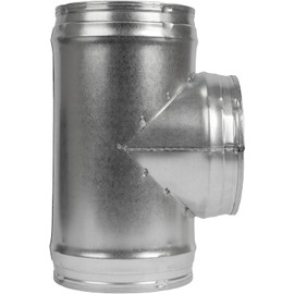 Repa Market Metal 3-way/T-shape duct distributor connector, branch for ventilation, 150 mm diameter, pipe hose adapter, duct connector, branch extension for exhaust hose, air conditioning