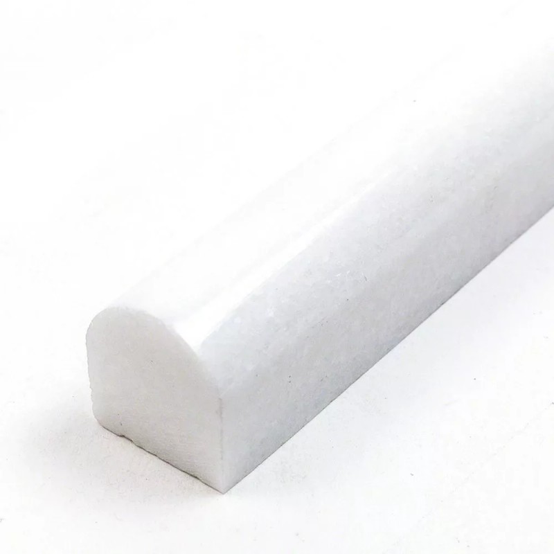 Tileville Thassos White Marble 1/2 x 12 Pencil Liner Trim