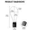 RESET-200 (1 Pack) 4 Digit Combination Flexible Cable Padlock,12 inch