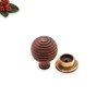 Infinity Decor Traditional Rosewood Preston Reeded Beehive Wooden Cupboard Knob