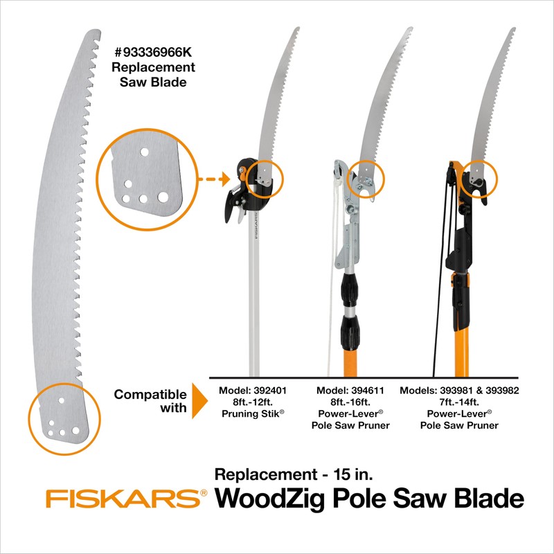 Fiskars Pole Saw Blade Replacement for Fiskars Pruning Saws and