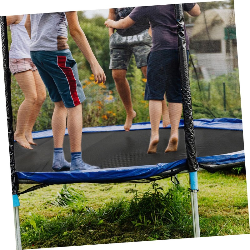 KOMBIUDA 1pc Black Trampoline Replacement Mat Uv-Resistant Round Jumping Pad