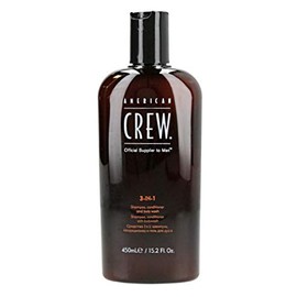 American Crew: Champú, acondicionador y gel de baño 3 en 1, 15.2 onzas (paquete de 2)