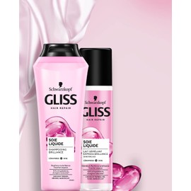 Schwarzkopf Gliss - Express Shine Liquid Silk Detangling Milk - Dull, rough, lackluster hair - Smoothing - Enhances the Shine - 200ml bottle