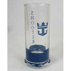 Royal Caribbean Cruise Line Double Shooter Shot Glass. 3.5". Made in France.