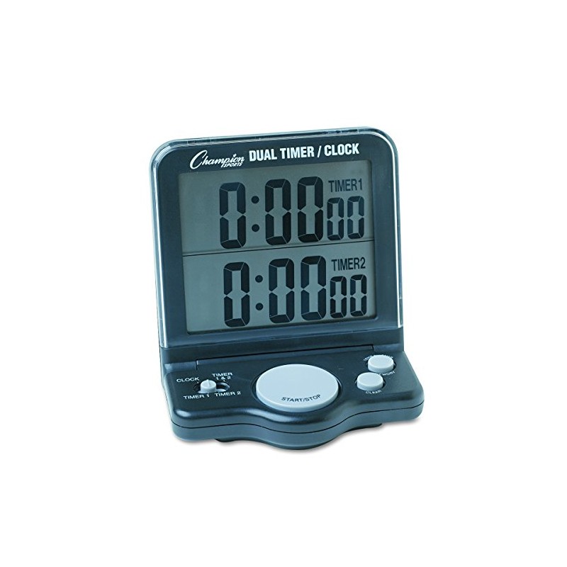 Champion Sports Dual Timer, Black, 4-1/2 in W X 5