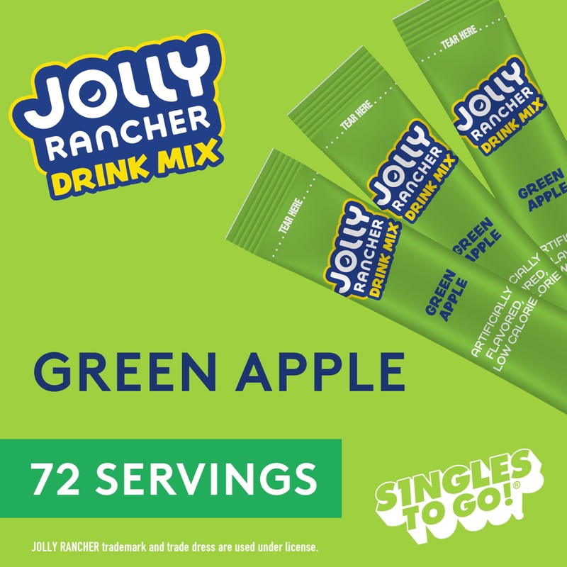 Jolly Rancher Singles To Go Powdered Drink Mix, Green Apple,