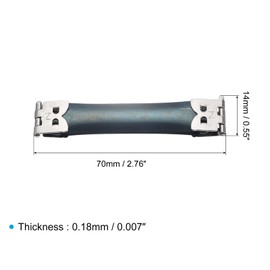 sourcing map Metal Internal Flex Frame - 10Pcs 70mm/2.8" Handbag Hinges Spring Clips for Coin Bag Sewing Purse Making DIY