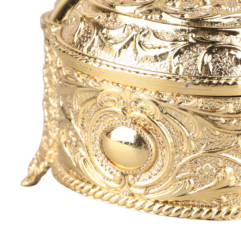 Metal Jewelry Box Innovative Light Luxury Shell Flower Round Trinket