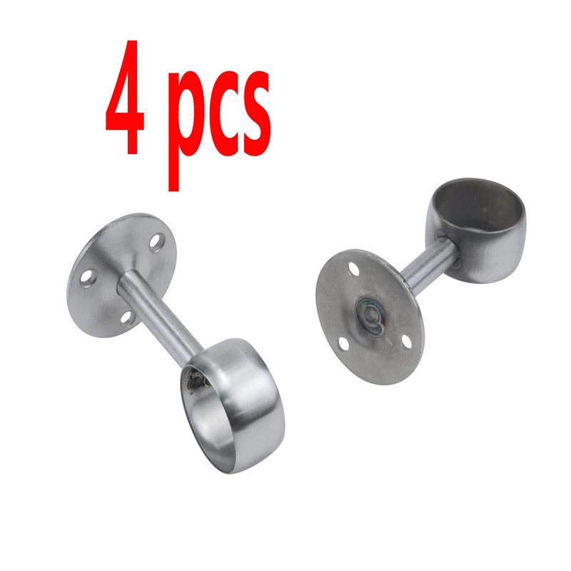 Antrader 4-Pack Stainless Steel 1.26 Inch Dia Wardrobe Closet Rod