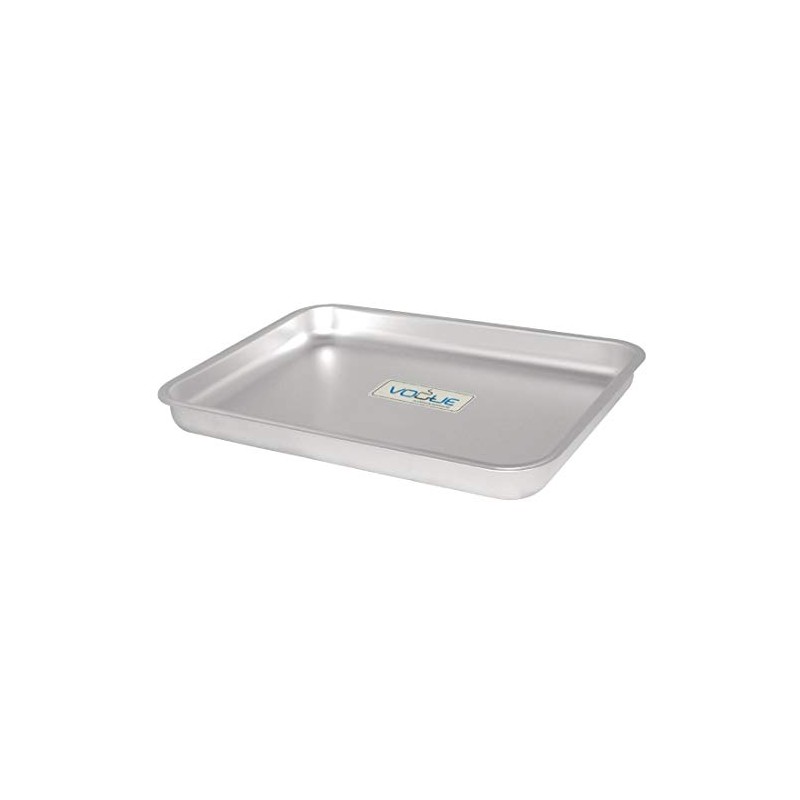 Vogue 12864 Aluminium Bakewell Pan 370X265mm Heavy Duty Baking Commercial,Silver