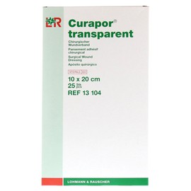 Curapor 13104 Plaster Dressings, Bandages, 5 cm x 16 cm, transparent (Pack of 25)