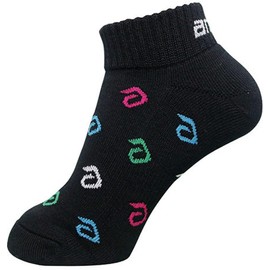 Andro Table Tennis Socks, Alpha Logo Socks, Support Design, Antibacterial, Odor Resistant, Black