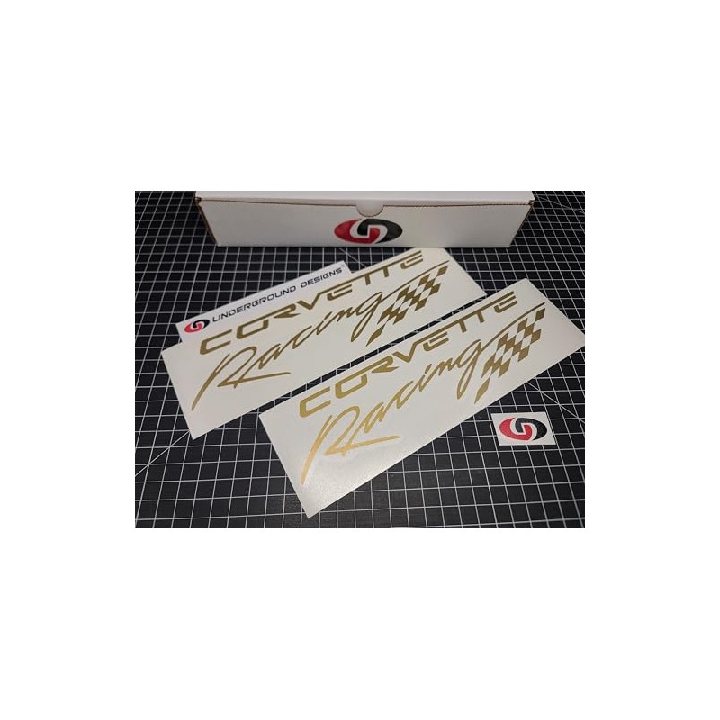 Corvette Racing Script Decals (2-Pack) C5 C6 C7 C8 Stickers