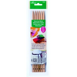 Clover 8440 Fine Weaving Sticks (6-Pack), Brown