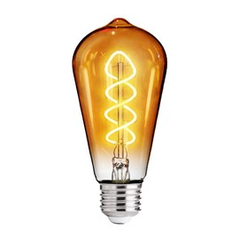 Tecnolite Connect Foco Vintage LED Inteligente ST64 WiFi 5.5W - Luz Blanca Dinámica, Atenuable, Bombilla Edison Compatible con Alexa, Google Assistant, Atajos de Siri y App móvil