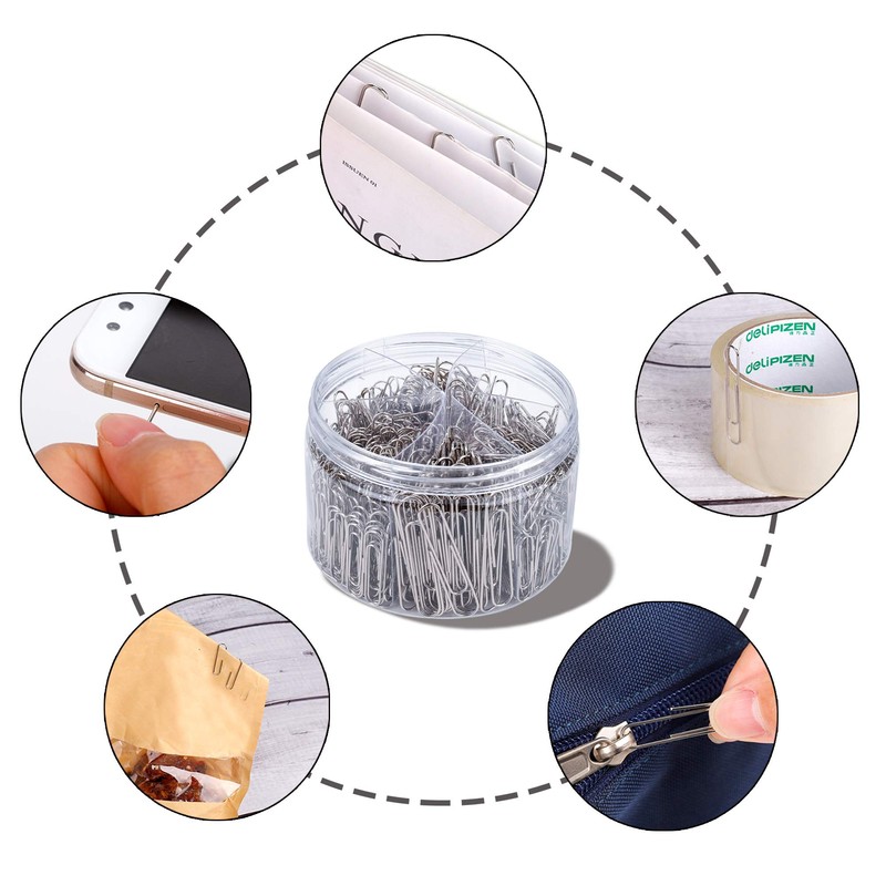Paper Clips Metal Various Sizes Small Jumbo Medium Paper Clips