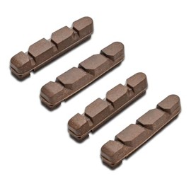 2 pares de pastillas de freno de carbono para ruedas de carbono, zapatas de freno de corcho, adecuadas para uso de llantas de carbono (café)