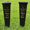 Set of 2 Mum & Dad In Loving Memory Spiked