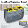 AfitLulu Bag Organiser Insert Dual Zippered Handbag Organiser Insert with