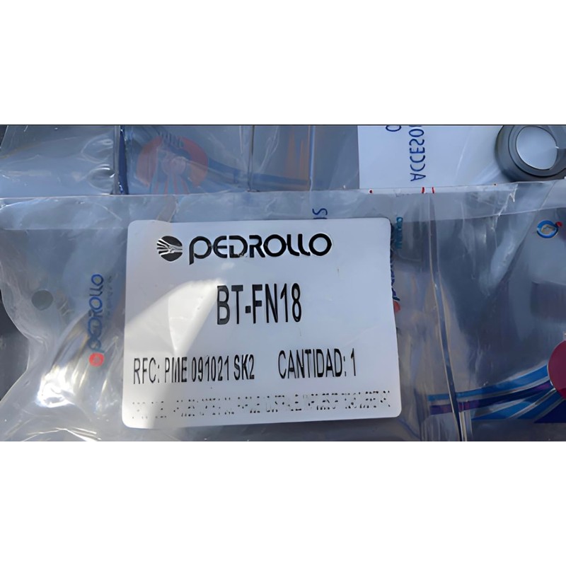 Sello Mecánico Pedrollo para Bomba Mod. BT-FN18, 18 mm
