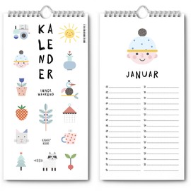 Birthday Calendar, Perpetual Year-Independent Calendar for Birthday, Appointments, Event. Perpetual Calendar for Women, Girls, Children, Flatshare, Office and Family. Sweet and Happy