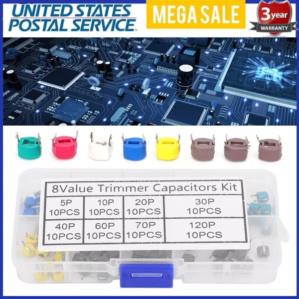 Unbranded 80pcs 6mm Trimmer Capacitor 5/10/20/30/40/