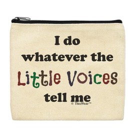 Sarcastic Quote Gift For Women I Do Whatever The Little Voices Tell Me 2-Pack Cosmetic Accessory Bags