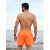 LINMYZAI Orange Men's Swim Trunks 5" Quick Dry Bathing Suit