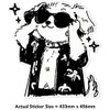 Azeeda 'Cool Dog Wearing Sunglasses' Clear Sticker Decal – Waterproof