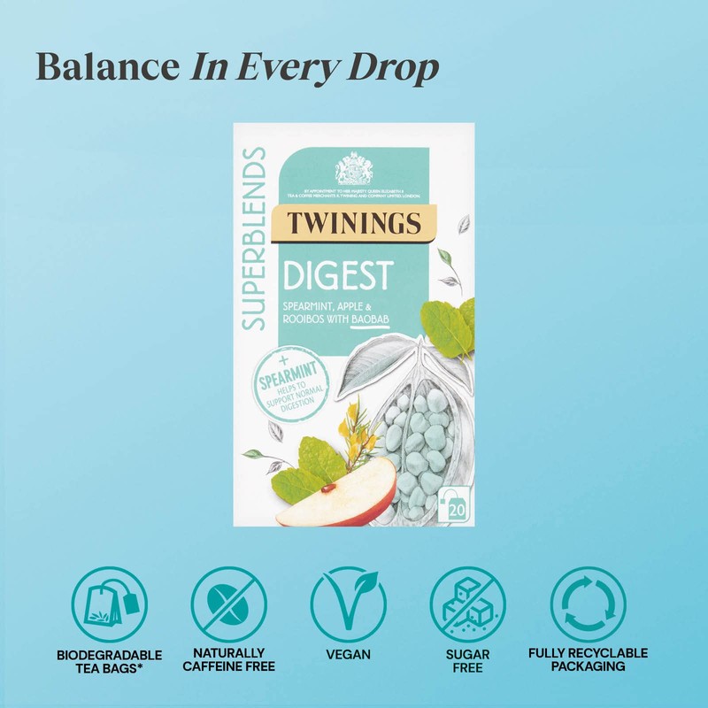 Twinings Superblends Digest Spearmint, Apple & Rooibios with Baobab 20
