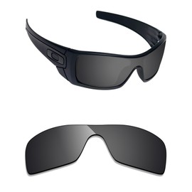Alphax Stealth Black Polarized Replacement Lenses for Oakley Batwolf OO9101 Sunglasses