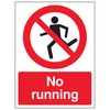 V Safety No Running - Portrait 200 x 300 mm