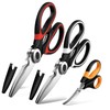 3-Pack Kitchen Scissors,Kitchen Meat Scissors and Sharp Seafood Scissors,Multi-Purpose Practical
