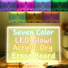 Acrylic Dry Erase LED Board–Clear Lighted Doodle Board–Rewritable Glow Easel