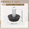 PATIKIL 20 Pcs M6 x 12mm Threaded Adjustable Furniture Level
