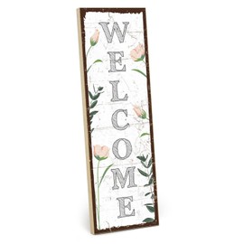 TypeStoff HS-01153 Wooden Sign with Saying - Welcome - Vintage Look with Quote as Gift and Decoration for Home and Family Theme