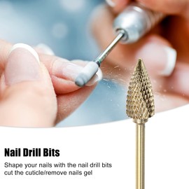 VOCOSTE Tungsten Steel Nail Drill Bits Set for Acrylic Nails, 3/32 Inch Tree Shape Professional Nail File Bits Nail Art Tools, Manicure Pedicure Shapen Remove