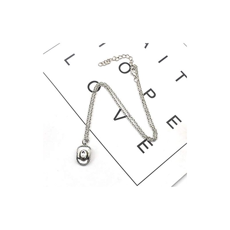 925 Sterling Silver Plated Cowboy Hat 3D Cap Charm Pendant