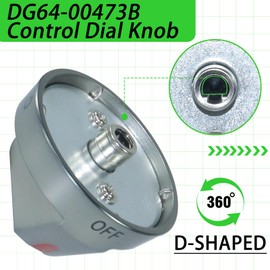 NICHEFLAG 5 Pack DG64-00473B Top Burner Control Dial Knob, Gas Stove Knobs Replacement, Oven Knobs Replacements Replacements for NX58J5600SG, NX58J7750SG, NX58K7850SG, NX58M6850SG