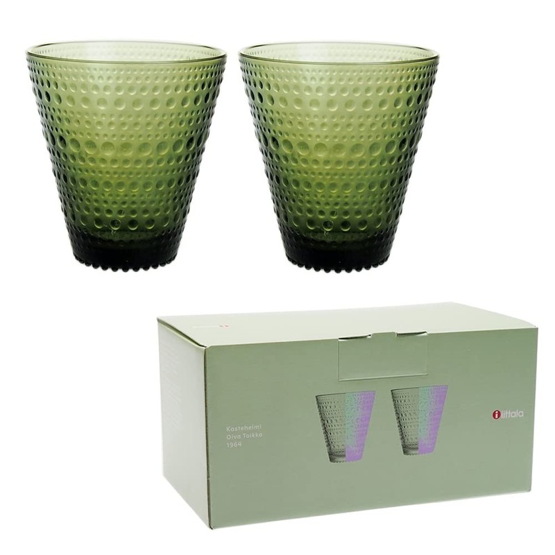 iittala Castehelmi Tumbler, 10.1 fl oz (300 ml), Moss Green,