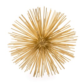 Torre & Tagus Gold Sphere Decor Spike Decoration - 7" Metal Decor 3D Starburst Table Decor Geometric Tabletop Shelf Decor Accents - Mid Century Modern Decor Urchin Sculpture Home Decorative Object